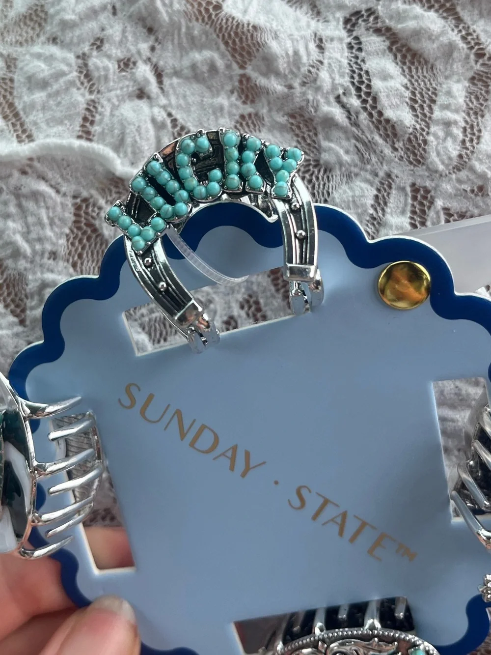 Sunday State Turquoise Accent Claw clip pack